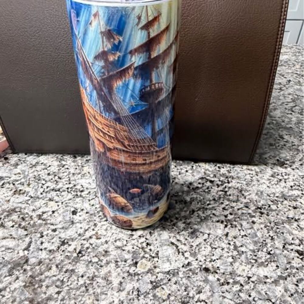 Pirate Ship Stainless Steel Tumbler